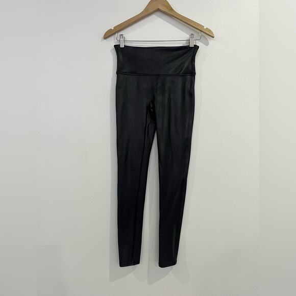 SPANX Pants - SOLDDDSPANX Faux Leather Black High Rise Legging‎ Medium